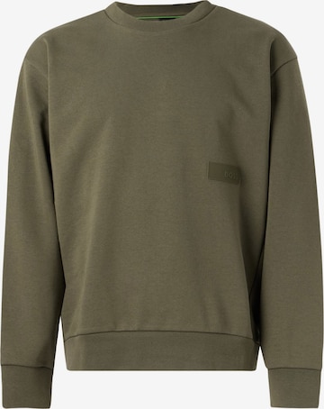 Sweat-shirt BOSS en vert : devant