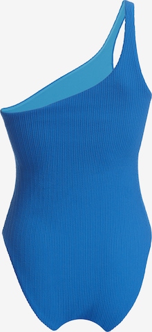 Wolford Bralette Swimsuit ' High Leg One Piece ' in Blue