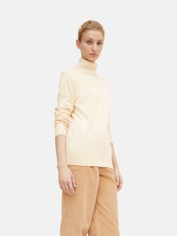 TOM TAILOR Pullover in Beige