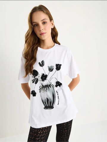 T-shirt Bianco Lucci en blanc