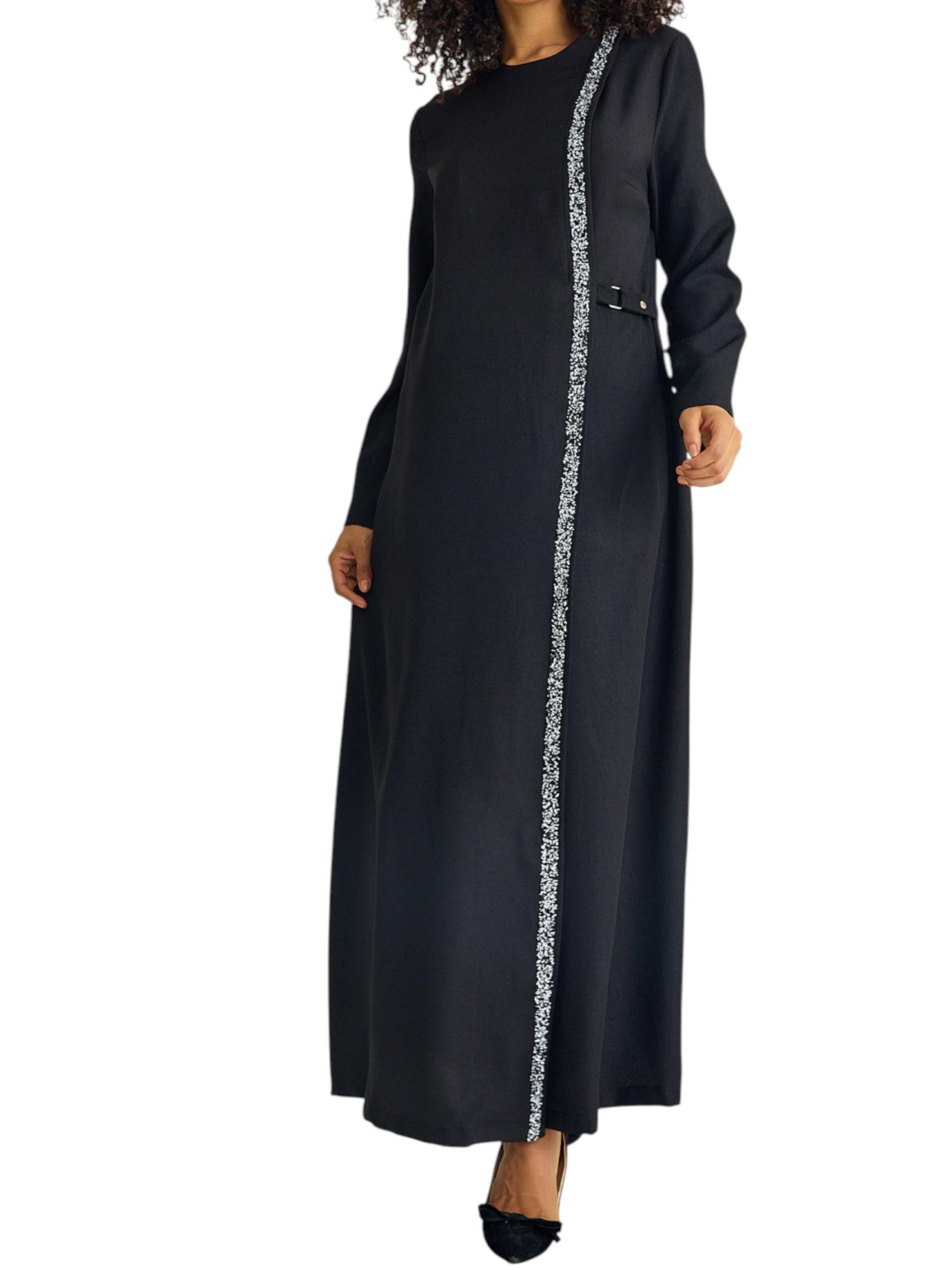 fashionshowcase Jurk 'Leila-Ferace' in Zwart