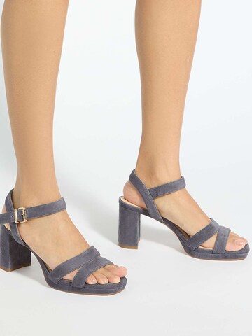 Dune LONDON Sandalen met riem 'Manifesting' in Grijs: voorkant