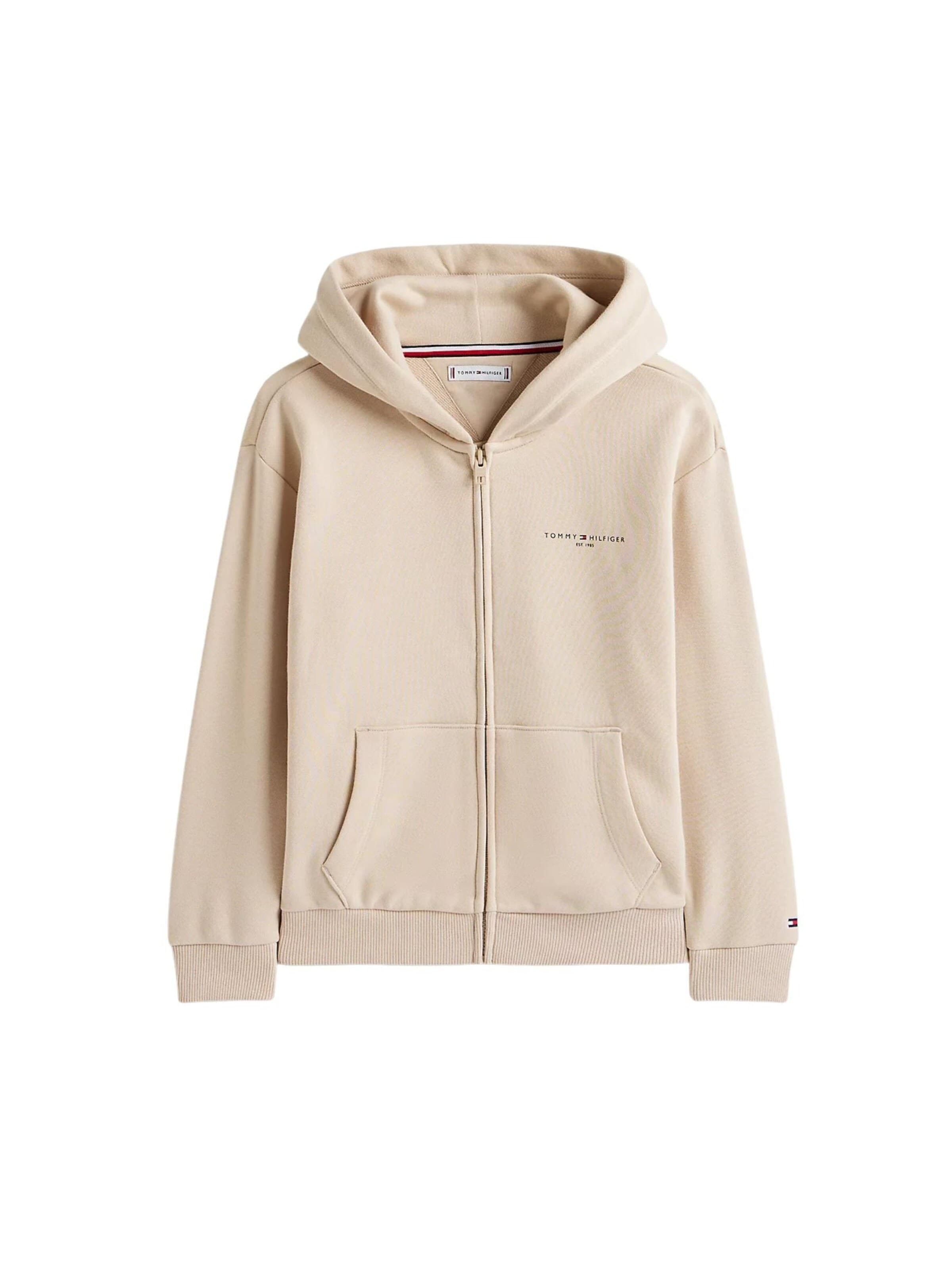 TOMMY HILFIGER Bluza rozpinana w kolorze beżowy: przód