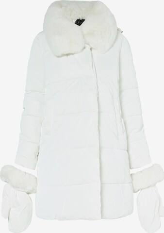 faina Winter Coat in White: front