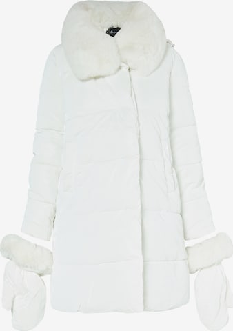 Manteau d’hiver faina en blanc : devant