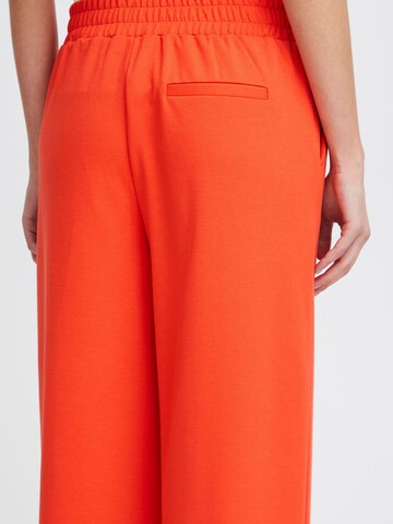 ICHI - Pierna ancha Pantalón 'KATE' en naranja