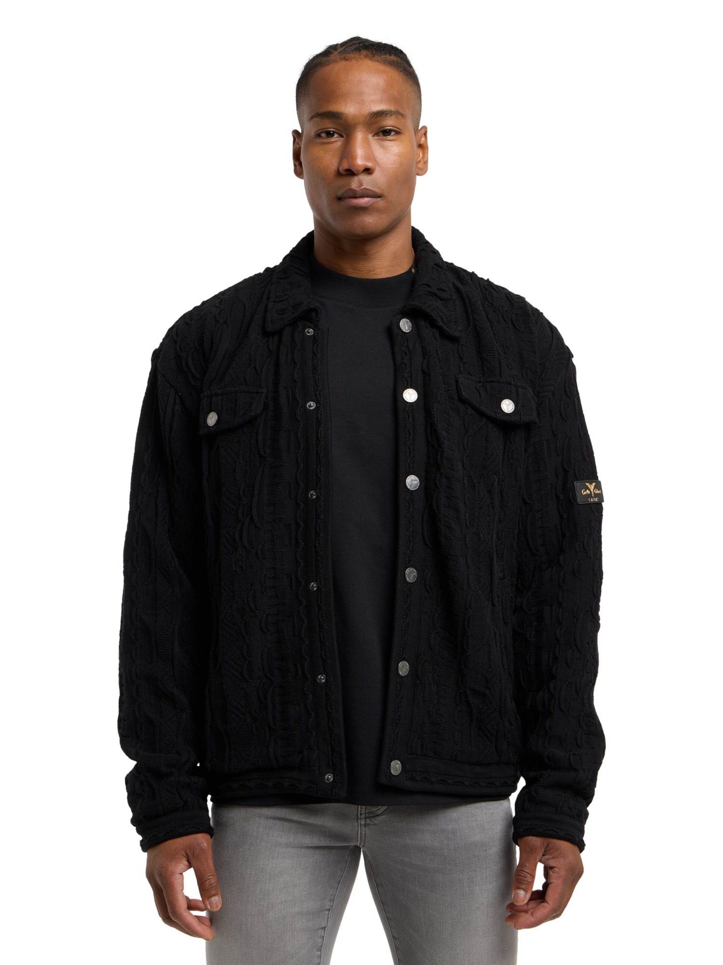 Carlo Colucci Tussenjas 'Dinale' in Zwart: voorkant