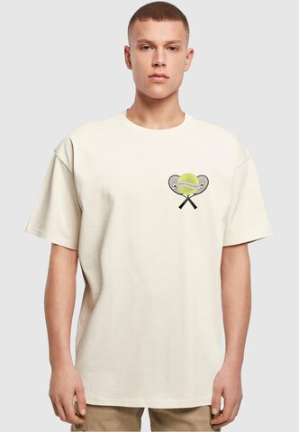 T-Shirt 'Tennis Tournament' Merchcode en beige : devant