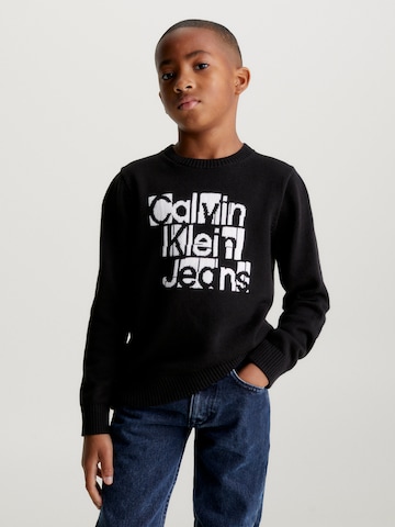 Calvin Klein Jeans Pullover in Schwarz: predná strana