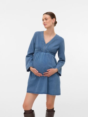 Robe MAMALICIOUS en bleu : devant