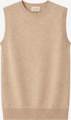 Cardigan 'Women's Essential Cashmere Crewneck Vest' GOBI Cashmere en beige : devant