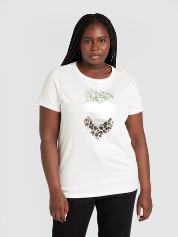 ONLY Carmakoma Shirt 'CARBOOSTERY' in White: front