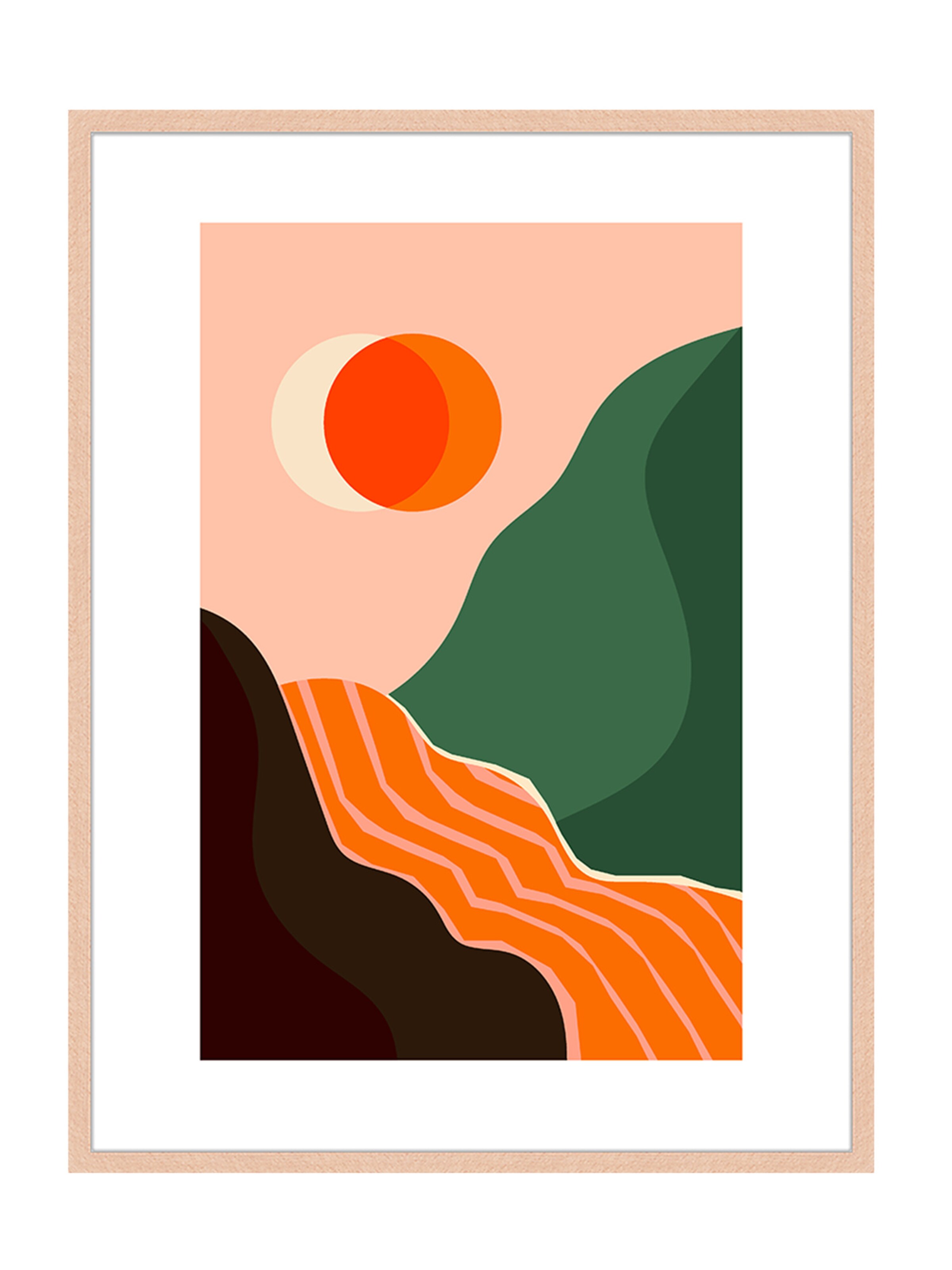 Liv Corday Image 'Sunset Shapes' in Brown: front