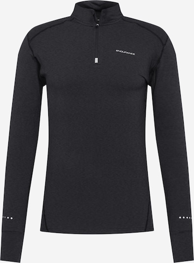 ENDURANCE Funkcionalna majica 'Tune' | pegasto črna / bela barva, Prikaz izdelka