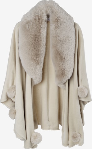 Influencer Кейп в Бежевый: спереди