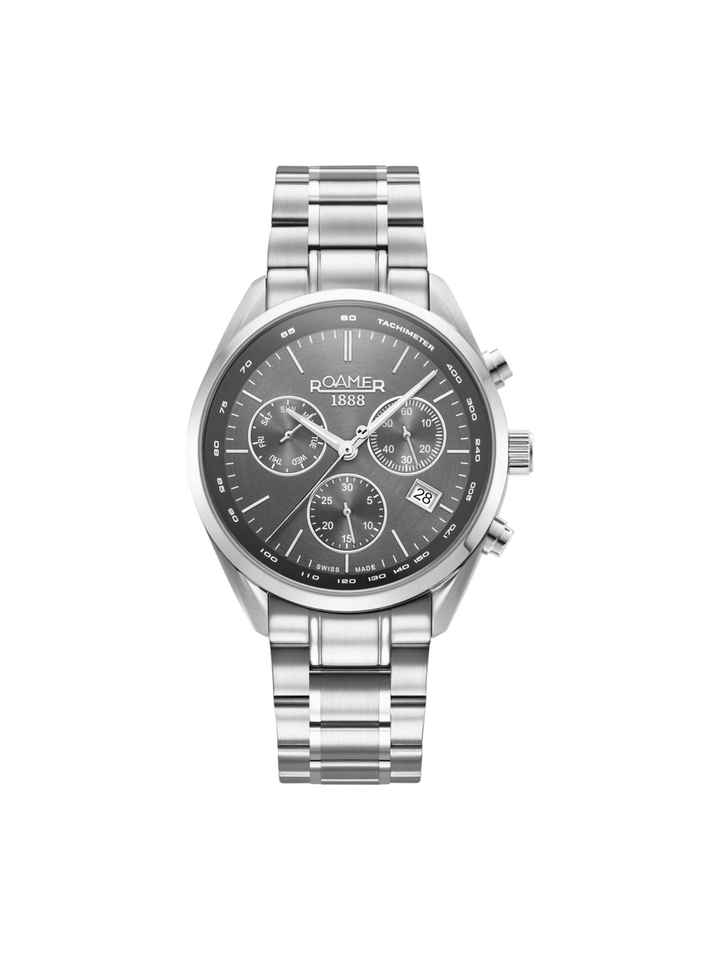 Montre à affichage analogique Roamer en noir : devant