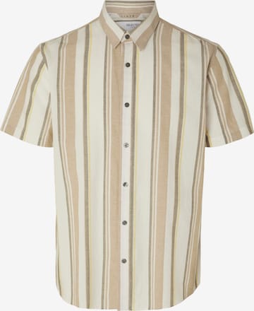 SELECTED HOMME - Ajuste regular Camisa en beige: frente