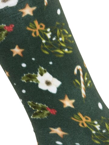 BURLINGTON Socks 'Fancy Christmas' in Green