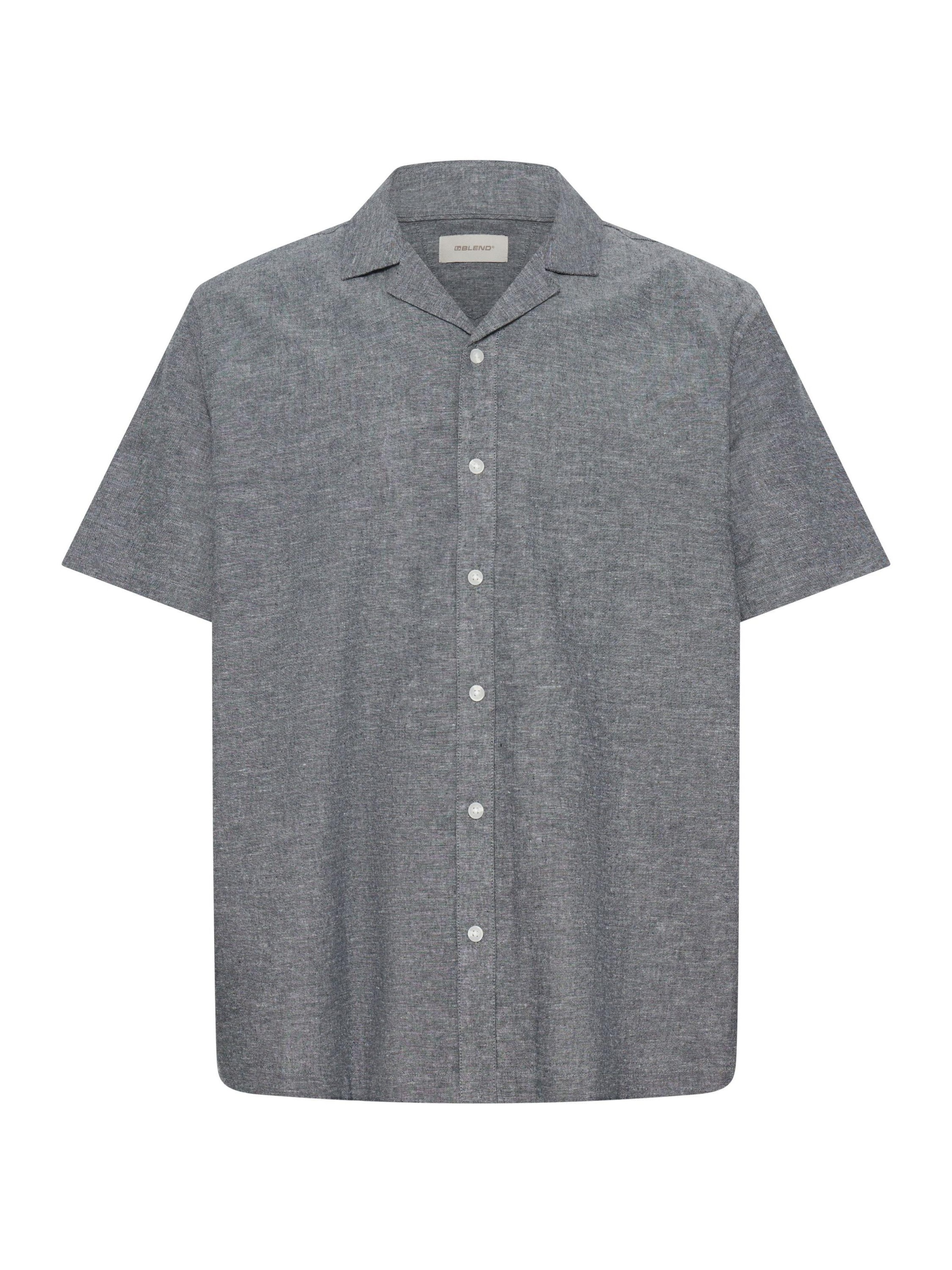 BLEND Button Up Shirt ' BHAban Cuba Linen Mix ' in Blue / Dark blue, Item view