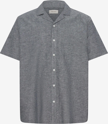 BLEND Comfort fit Button Up Shirt ' BHAban Cuba Linen Mix ' in Blue: front