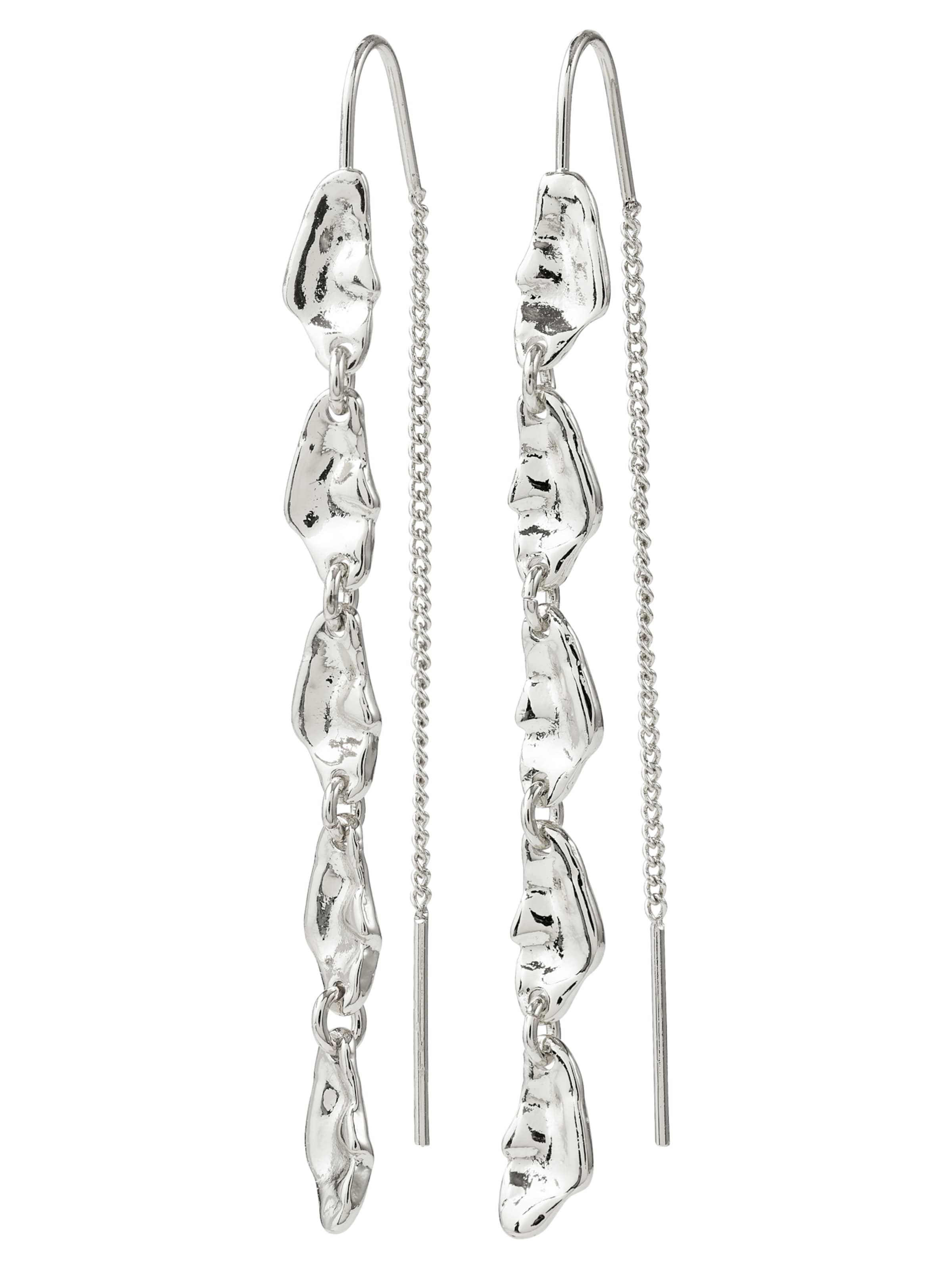 Boucles d'oreilles 'Eliyah' Pilgrim en argent : devant