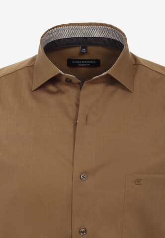 CASAMODA Slim fit Business Shirt in Brown