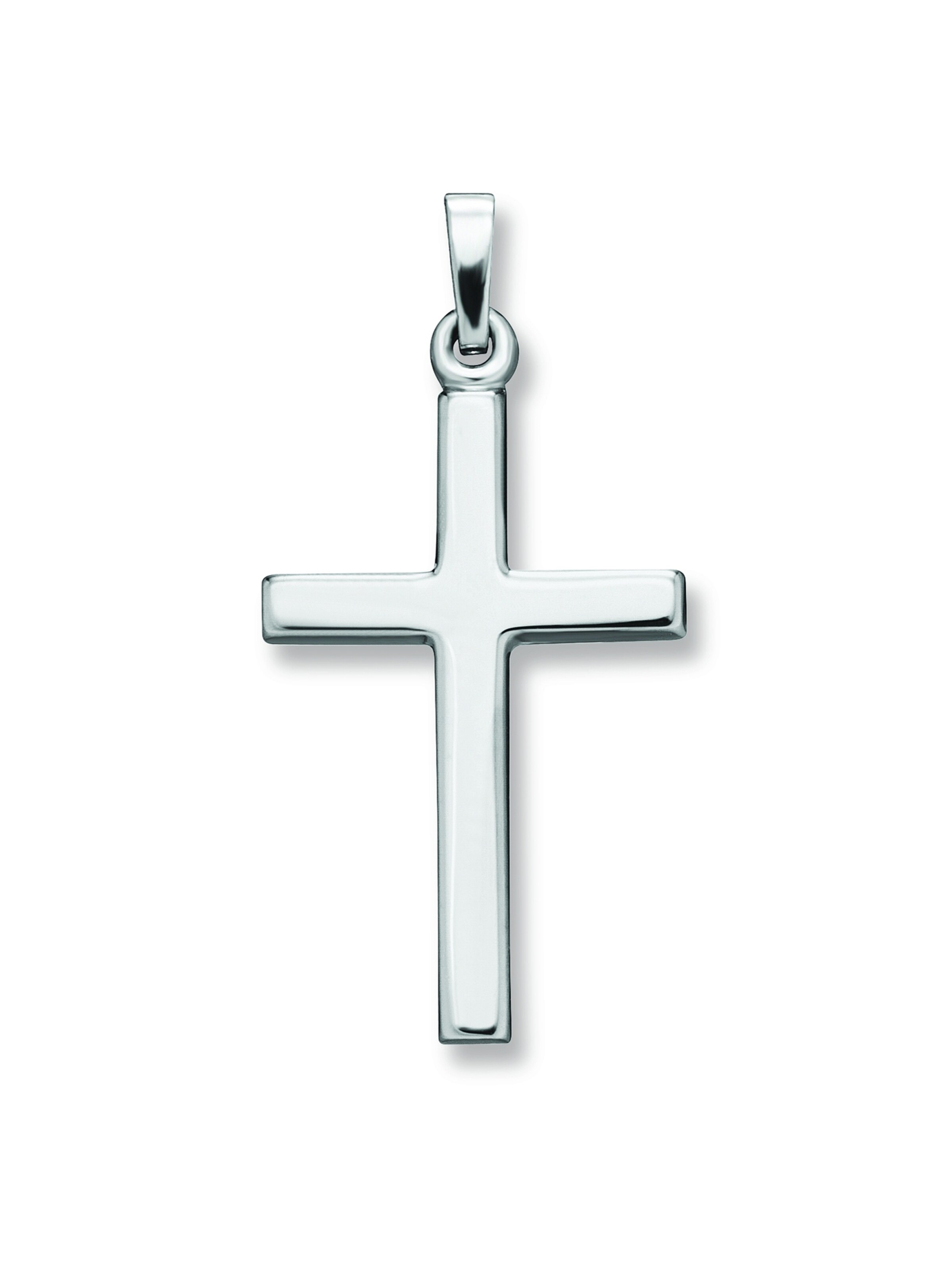ONE ELEMENT Anhänger 'Kreuz' in Silber: Vorderseite
