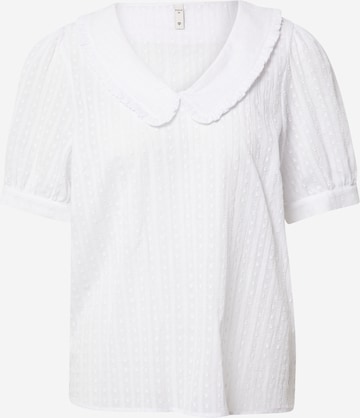 PULZ Jeans Blouse 'BENDA' in White: front