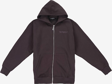 Giacca di felpa di Dropsize in marrone: frontale