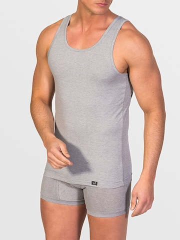 zd ZERO DEFECTS Unterhemd 'Tank top Egyptian cotton' in Grau: Vorderseite
