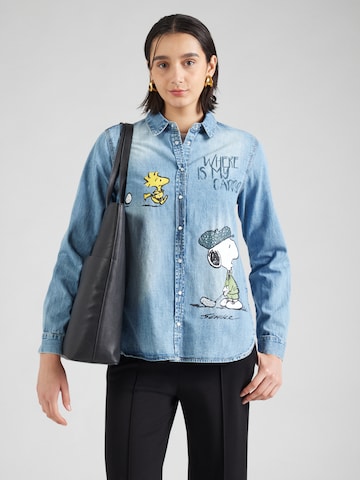 Camicia da donna 'Snoopy Golf Classic' di PRINCESS GOES HOLLYWOOD in blu: frontale