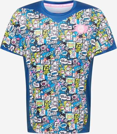 BIDI BADU T-Shirt 'Jiro Tech' in royalblau / himmelblau / gelb / rosa / weiß, Produktansicht