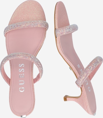 GUESS - Sapato aberto 'Glitze' em rosa