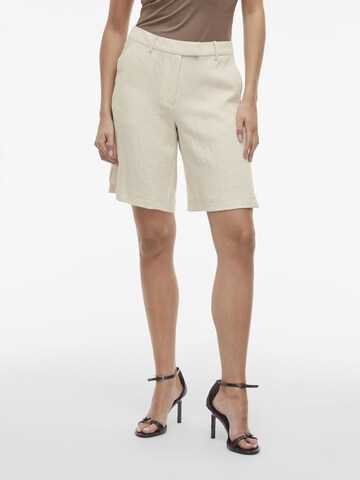 Regular Pantalon VILA en beige : devant