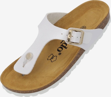 Tongs 'Kos' Palado en blanc : devant