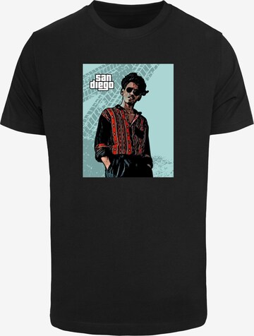 Merchcode Shirt 'Grand San Diego' in Zwart: voorkant