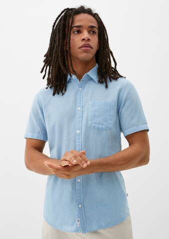 Regular fit Camicia di QS in blu: frontale