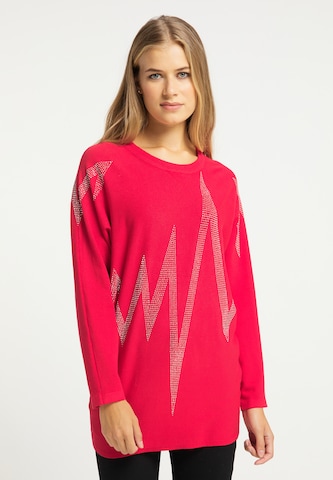 Pull-over usha BLUE LABEL en rouge : devant