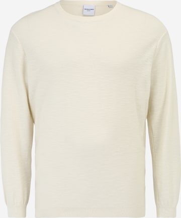 Jack & Jones Plus Pullover 'CRAYON' in Weiß: predná strana