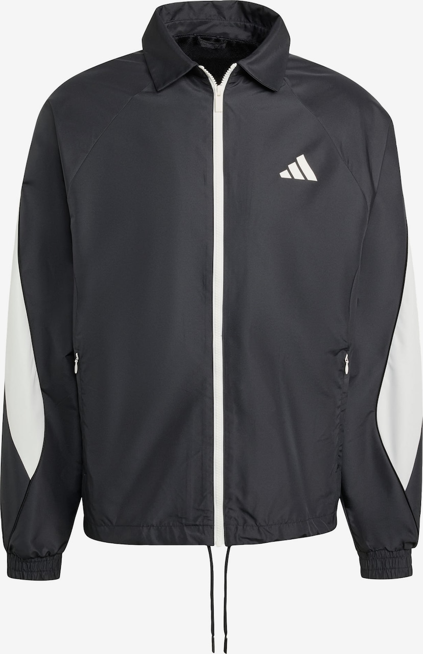 Jachetă de trening 'Stadium' de la ADIDAS SPORTSWEAR pe negru: față