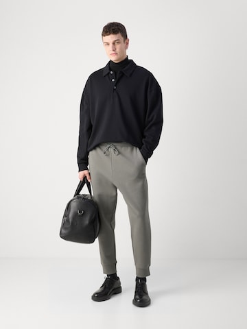 BOSS Green - Tapered Calças 'Hadiko' em cinzento