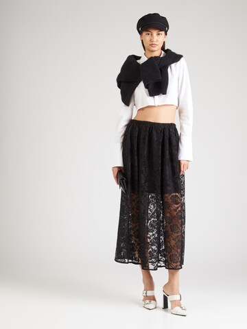 PIECES - Falda 'NAVI' en negro