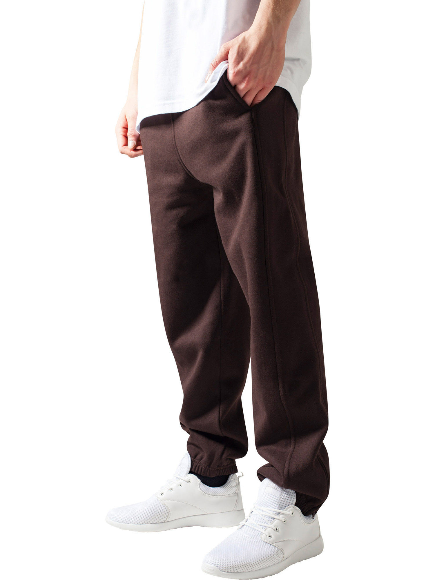 Urban Classics Big & Tall Spodnie w kolorze Kasztanowym 