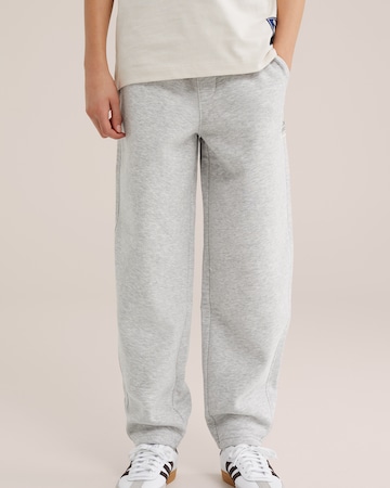 Barrel Pantalon WE Fashion en gris : devant