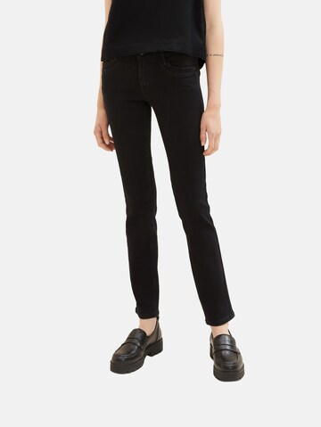 TOM TAILOR Slimfit Jeans in Zwart: voorkant