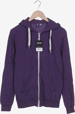 H&M Sweatshirt & Zip-Up Hoodie in S in Purple: front