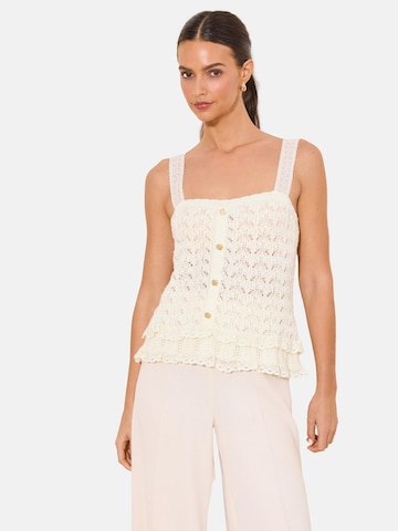 Lipsy Gebreide top in Beige: voorkant
