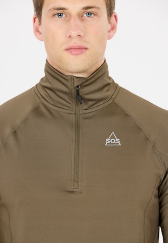 SOS Functioneel shirt 'Stratos' in Bruin
