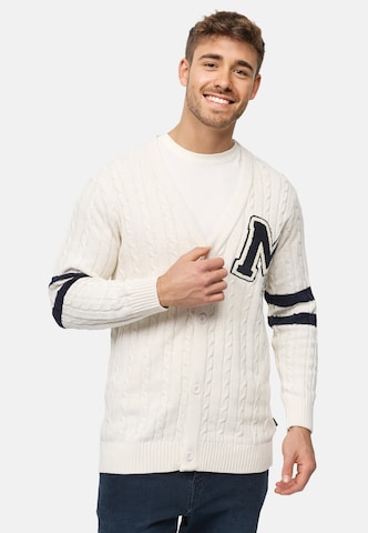 INDICODE JEANS Knit Cardigan 'Jose' in White