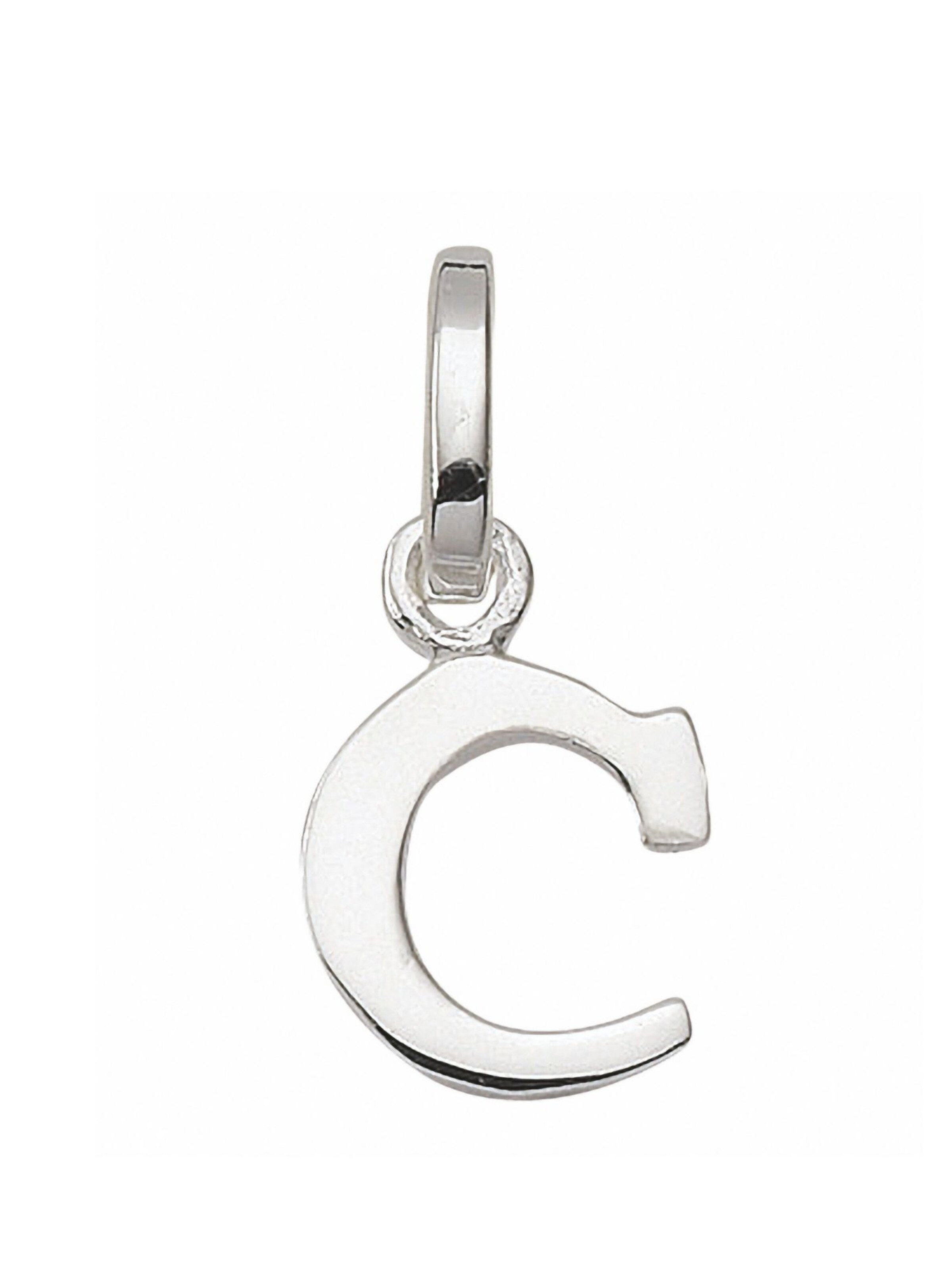 Adelia´s Pendant 'C' in Silver: front